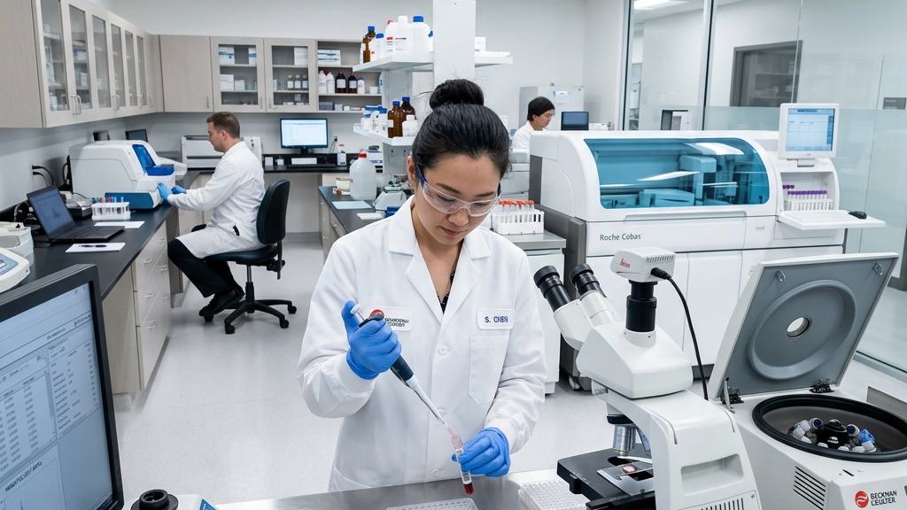 Một góc trung tâm xét nghiệm đạt chuẩn ISO 15189 tại Thủy Long Clinic.
